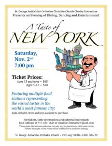 A Taste of New York, Saturday, Nov. 7, 2024